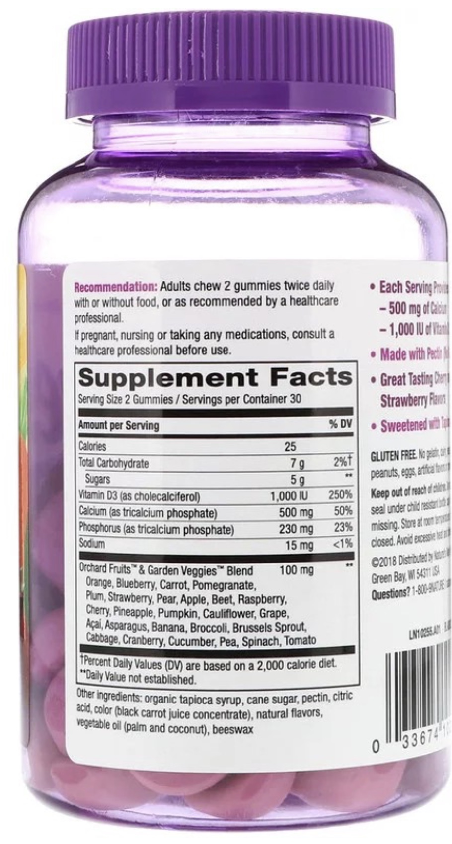 Nature's Way Alive Calcium Plus Vitamin D3 60 Gummies